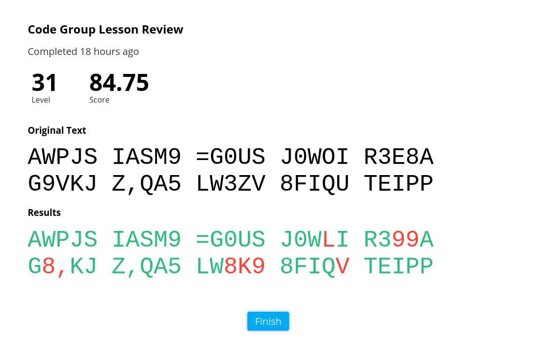 Screenshot of Master CW