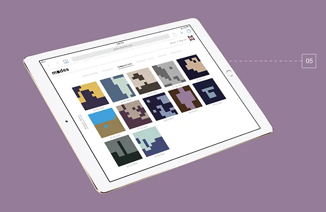 Screenshot of modes.me
